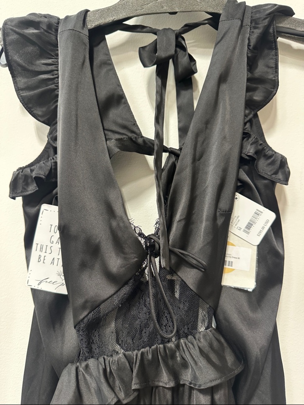 FREE PEOPLE X ALLINA LIU VALKYRIE DRESS SIZE MEDIUM ONYX BLACK NWT 🖤 - Picture 8 of 11